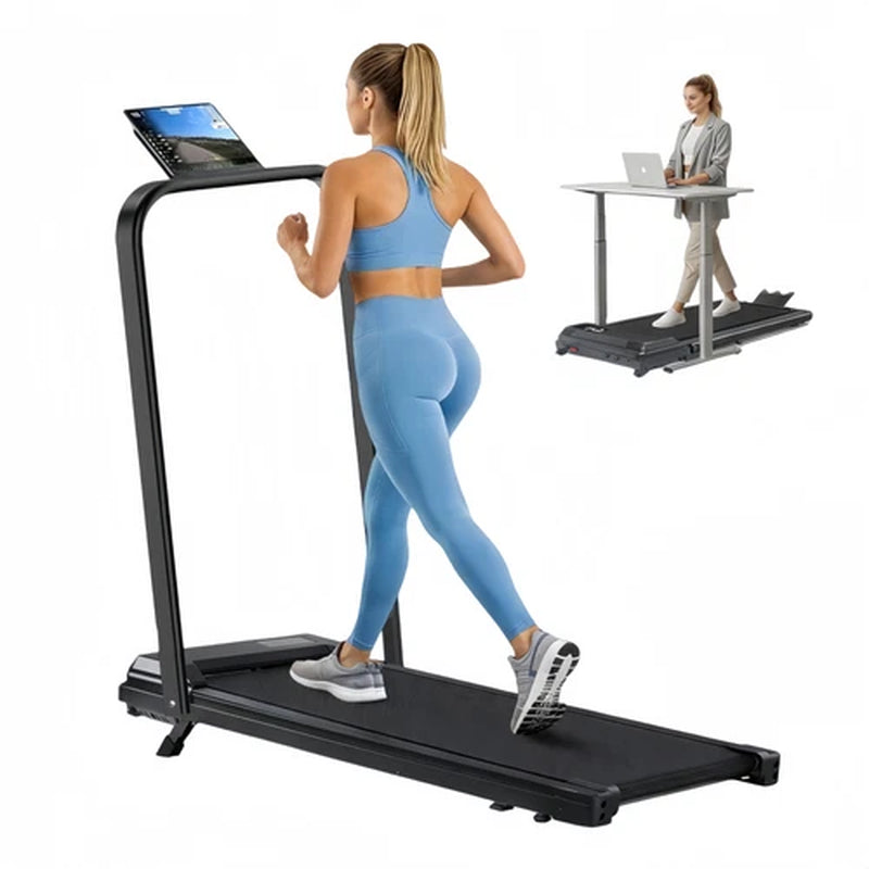 Treadmill Walking Pad Running Machine 8KM/H under Desk Treadmill with Holder