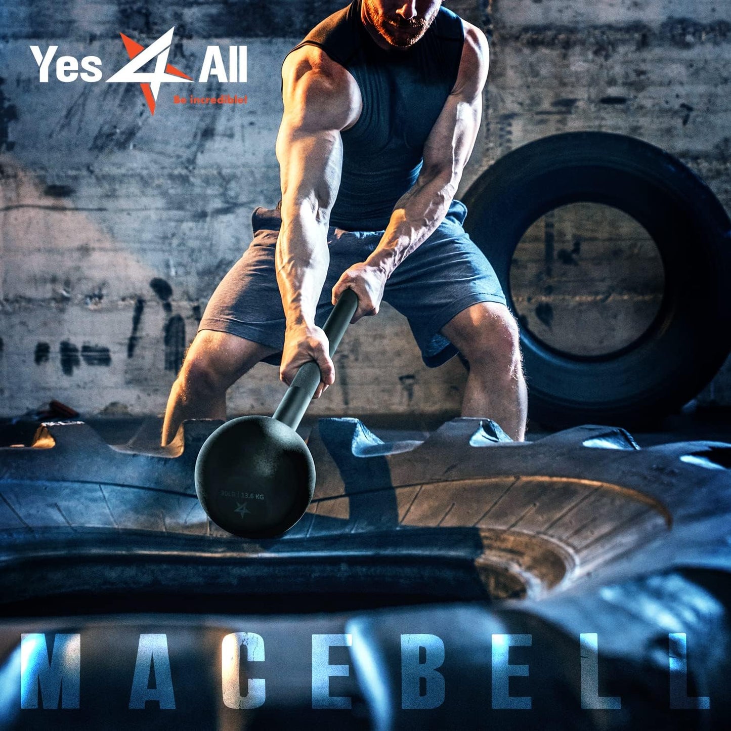 Elevate Your Strength Training with Our Versatile Steel Mace Bell - Perfect for Full Body Workouts and Muscle Toning!