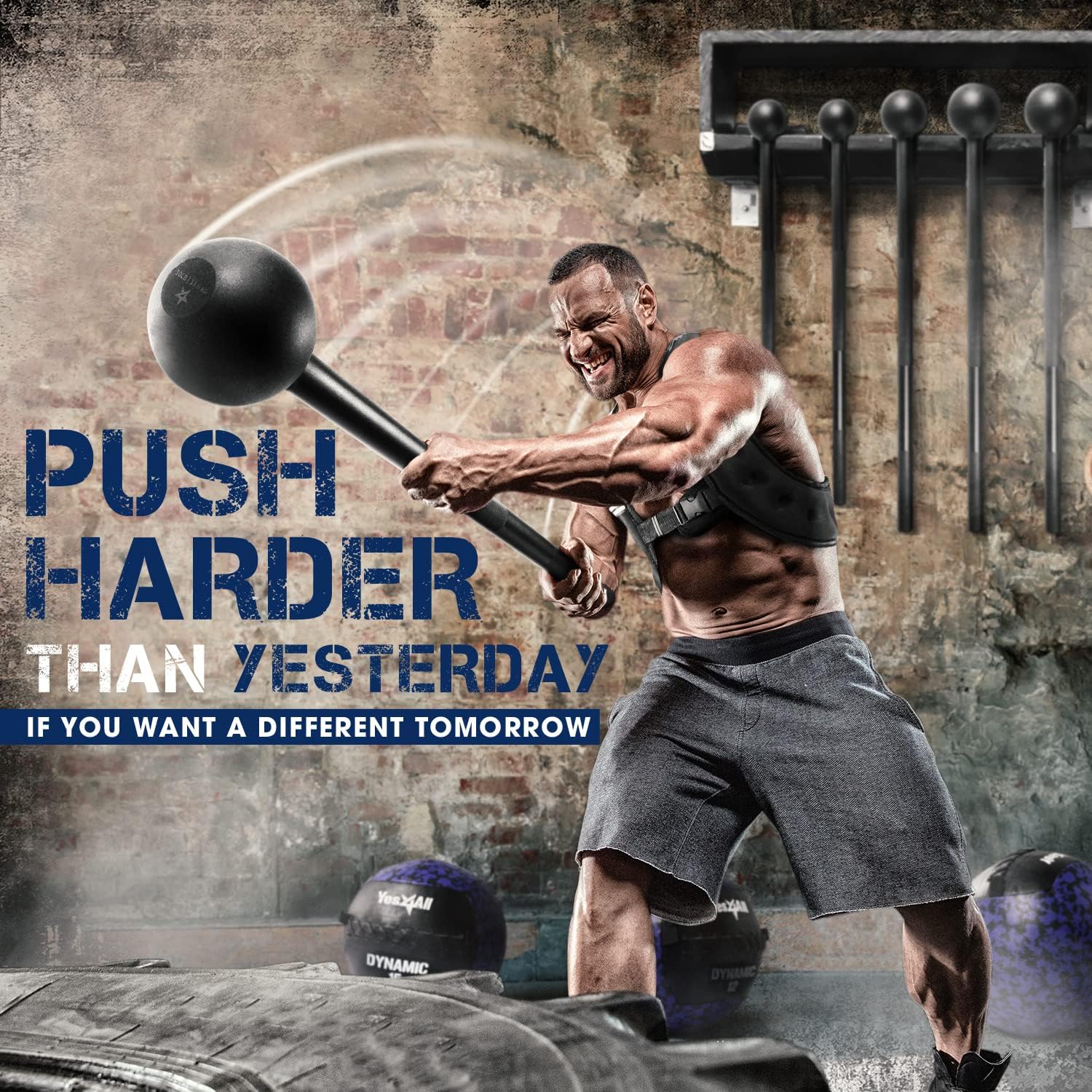 Elevate Your Strength Training with Our Versatile Steel Mace Bell - Perfect for Full Body Workouts and Muscle Toning!