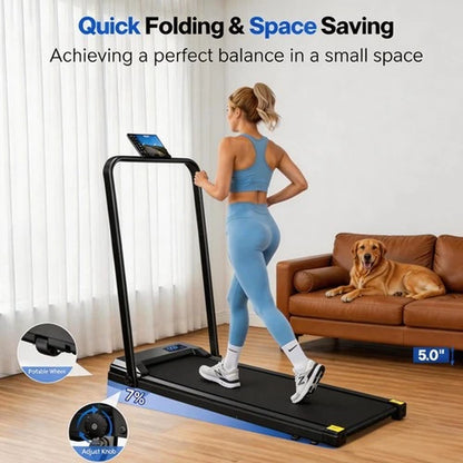 Treadmill Walking Pad Running Machine 8KM/H under Desk Treadmill with Holder