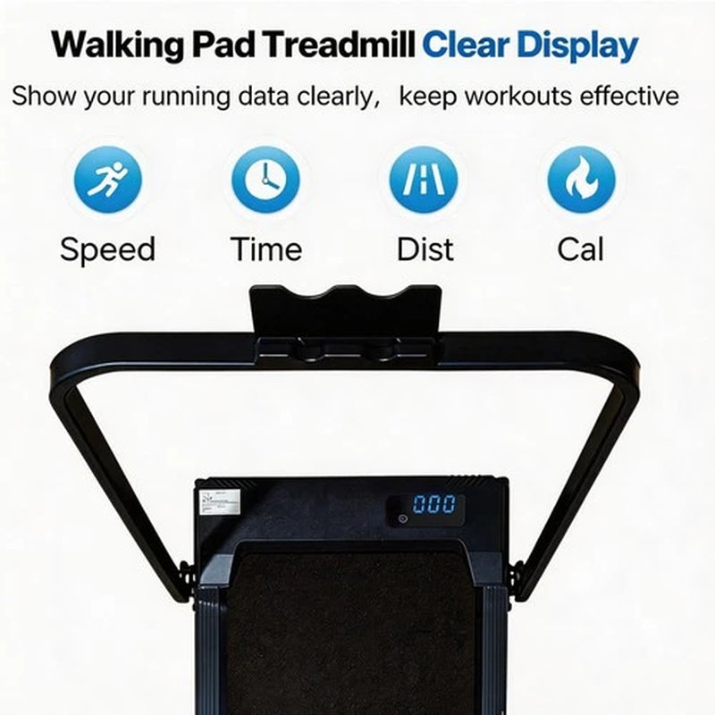Treadmill Walking Pad Running Machine 8KM/H under Desk Treadmill with Holder